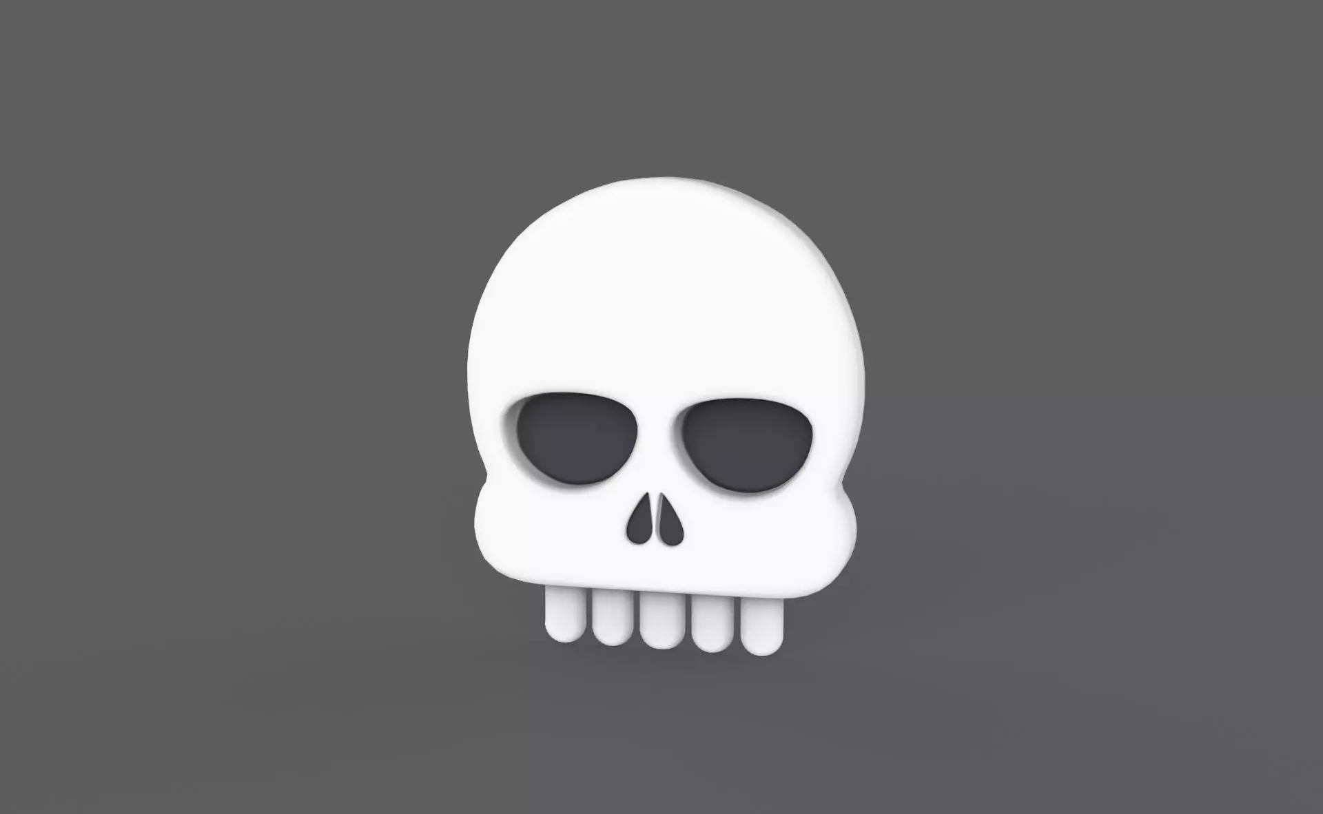 Prop117 Skull Emoji  Low-poly 3D model_0