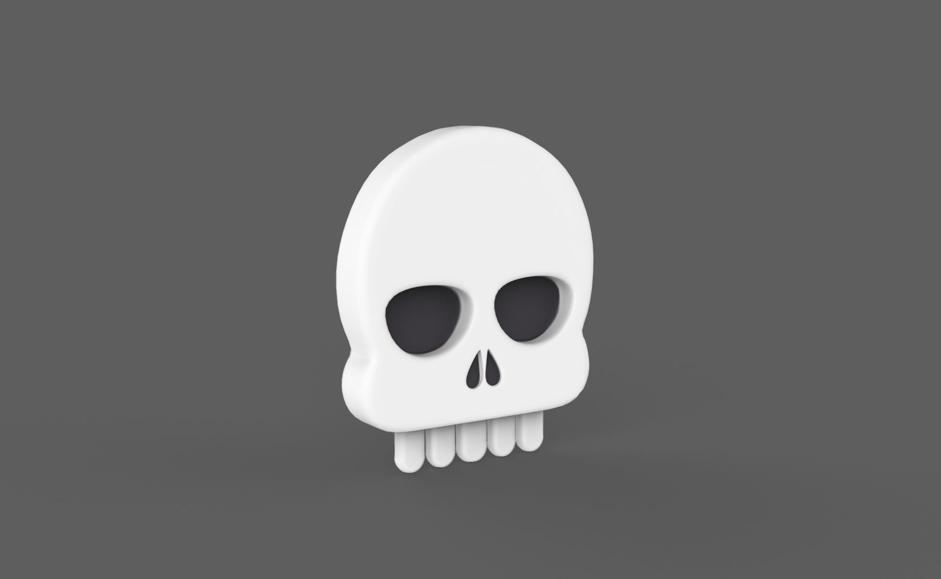 Prop117 Skull Emoji  Low-poly 3D model_16