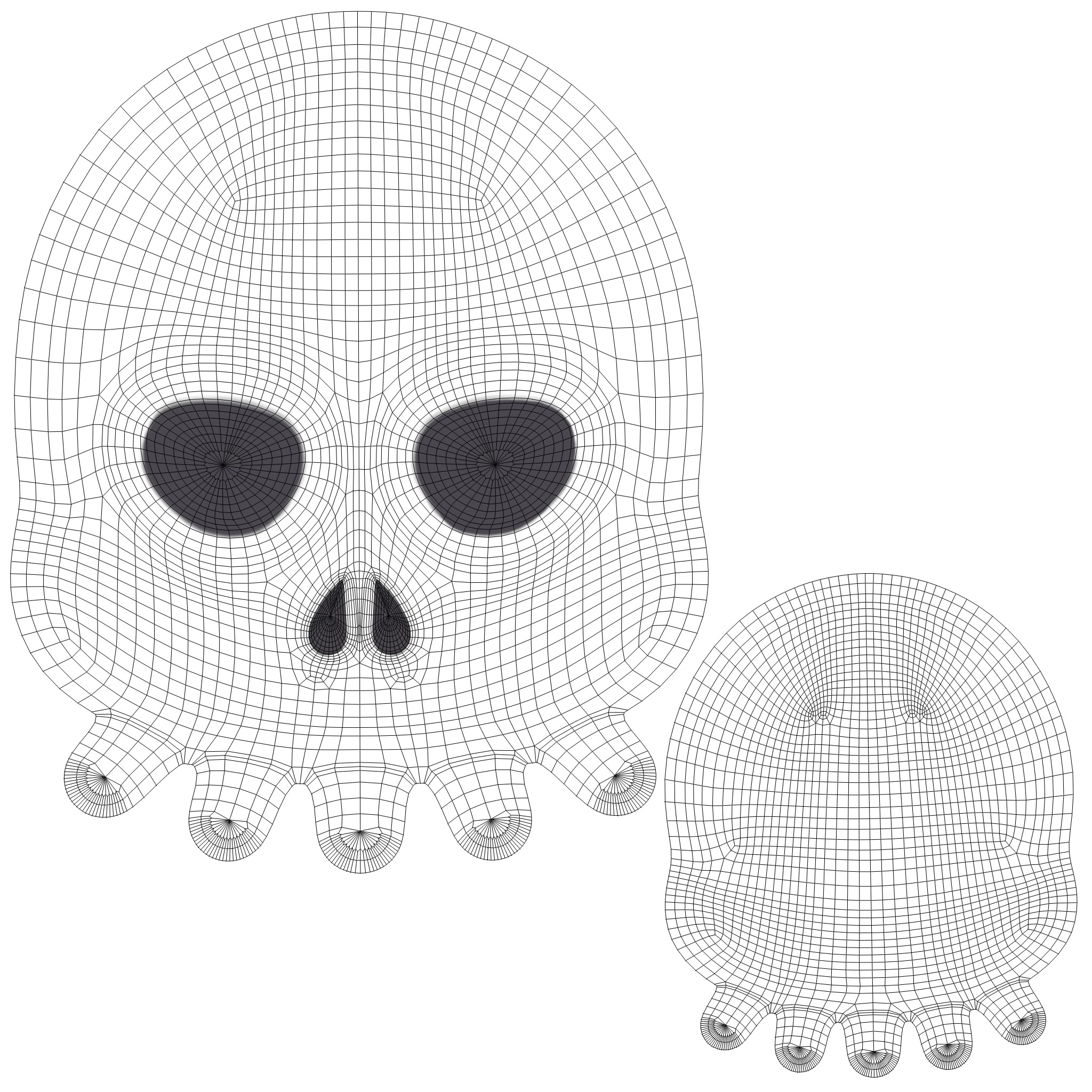 Prop117 Skull Emoji  Low-poly 3D model_9