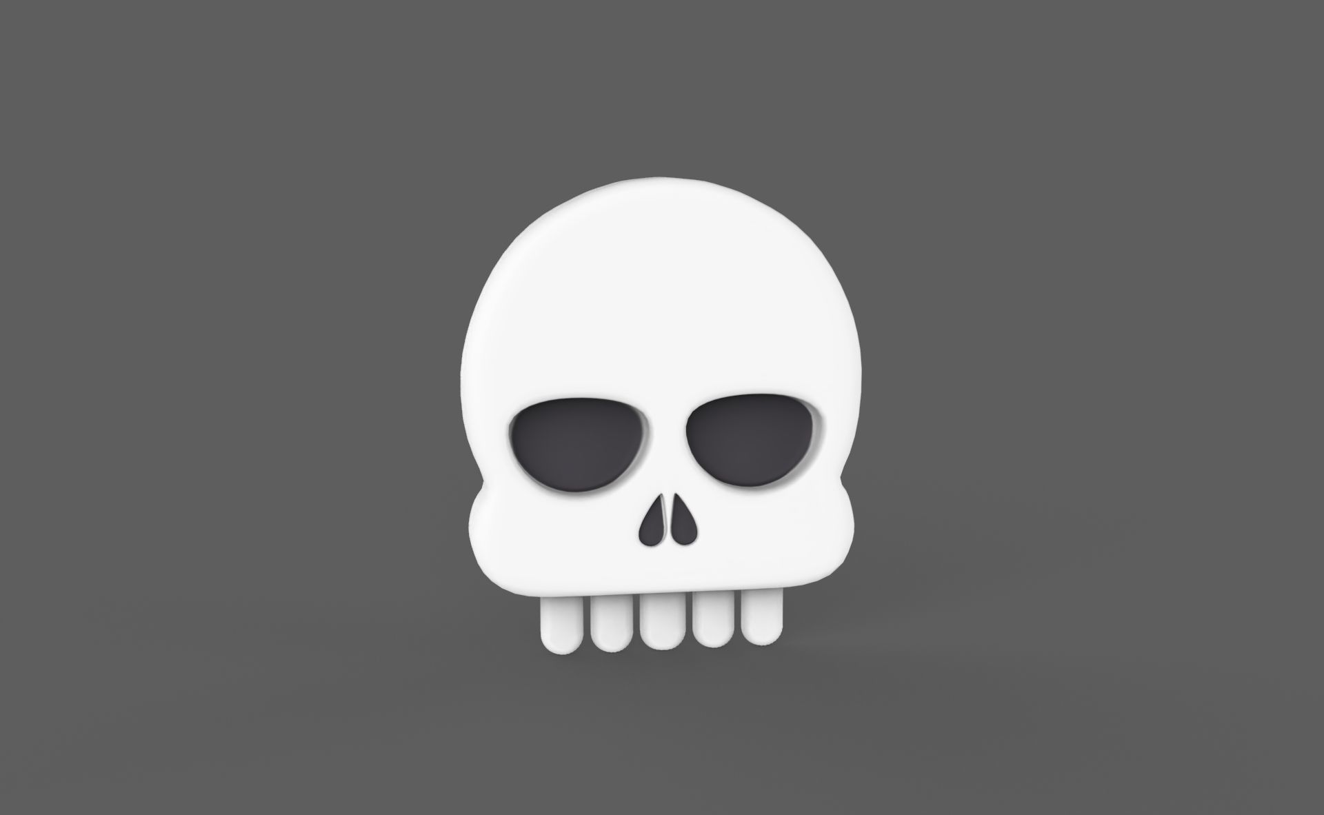 Prop117 Skull Emoji  Low-poly 3D model_17