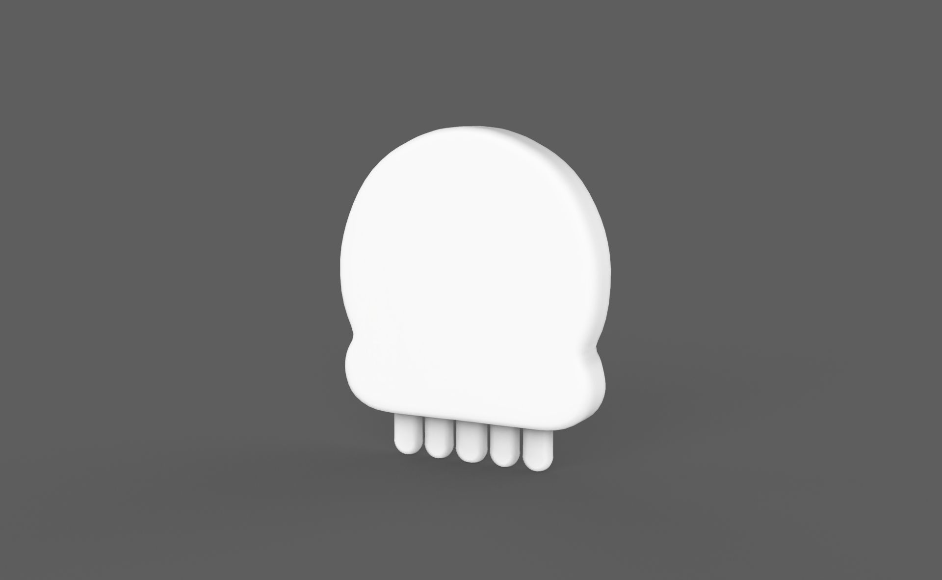 Prop117 Skull Emoji  Low-poly 3D model_11