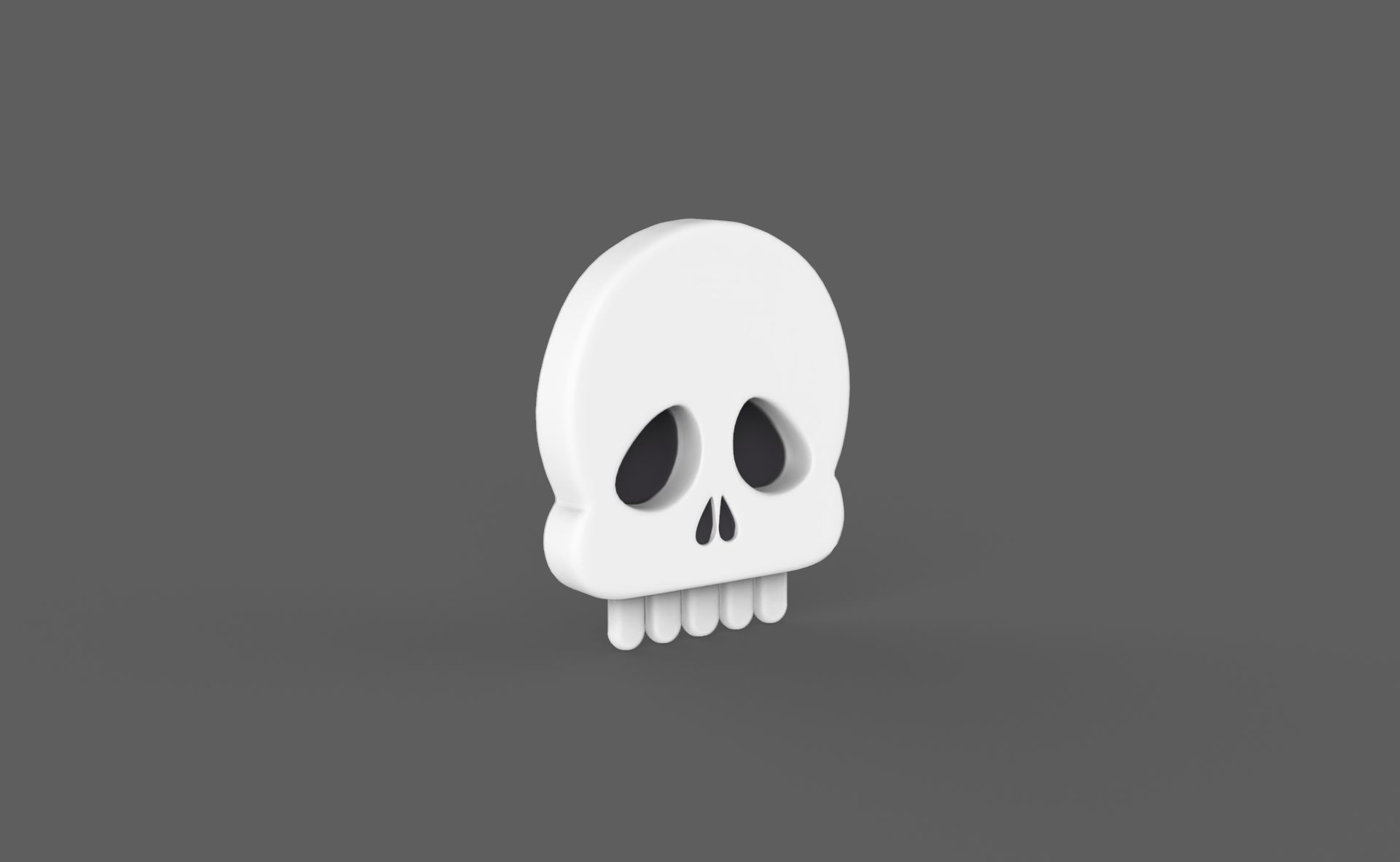 Prop118 Skull Emoji  Low-poly 3D model_16
