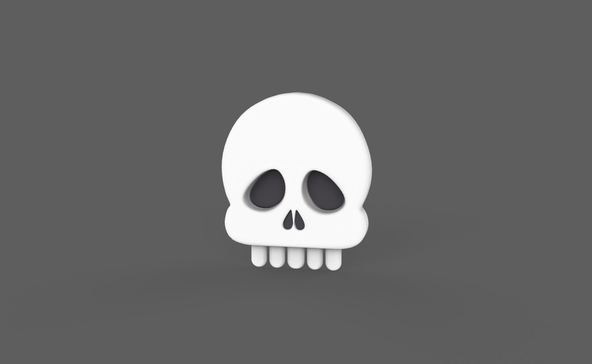Prop118 Skull Emoji  Low-poly 3D model_18