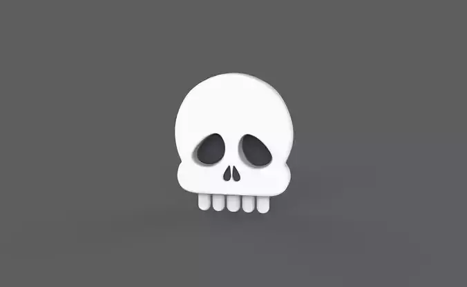 Prop118 Skull Emoji  Low-poly 3D model