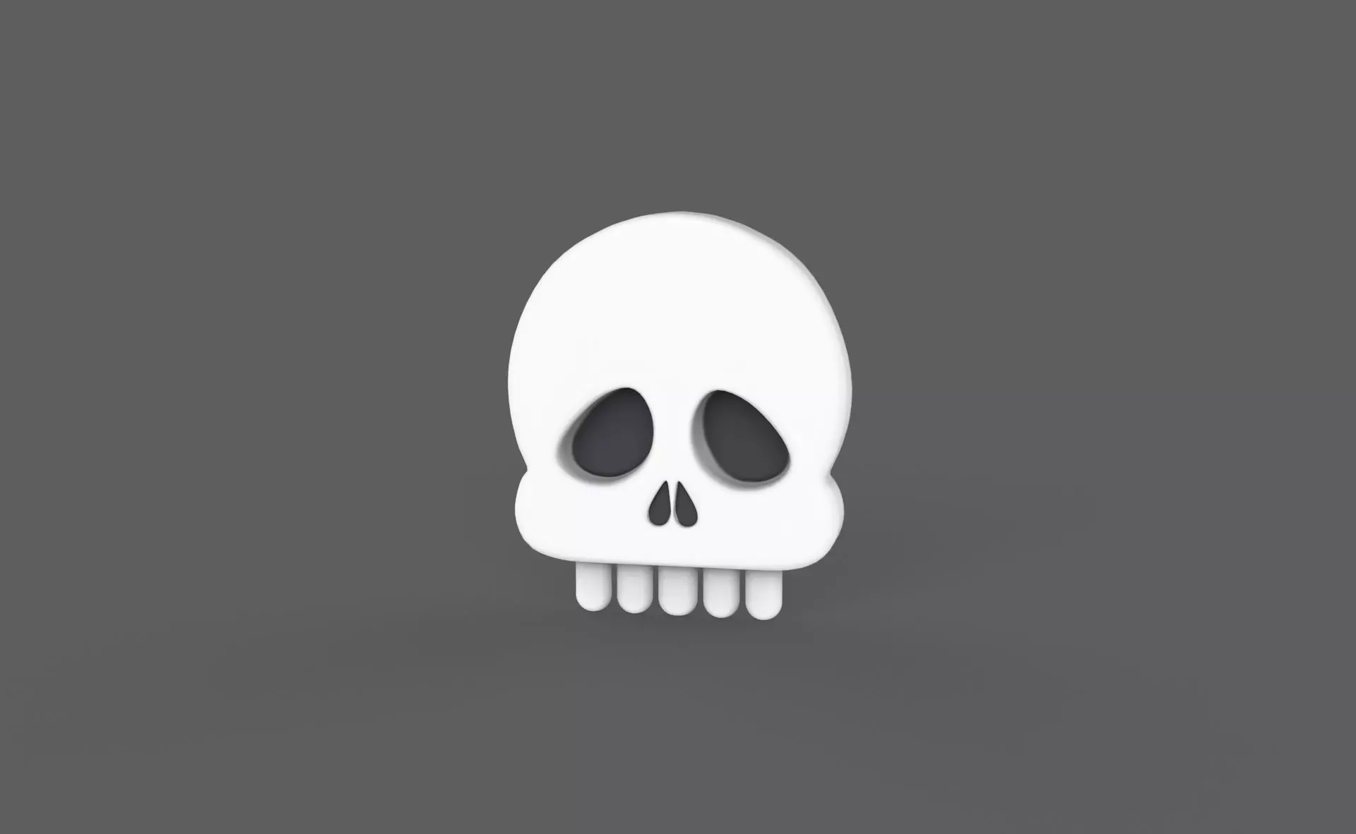 Prop118 Skull Emoji  Low-poly 3D model_0