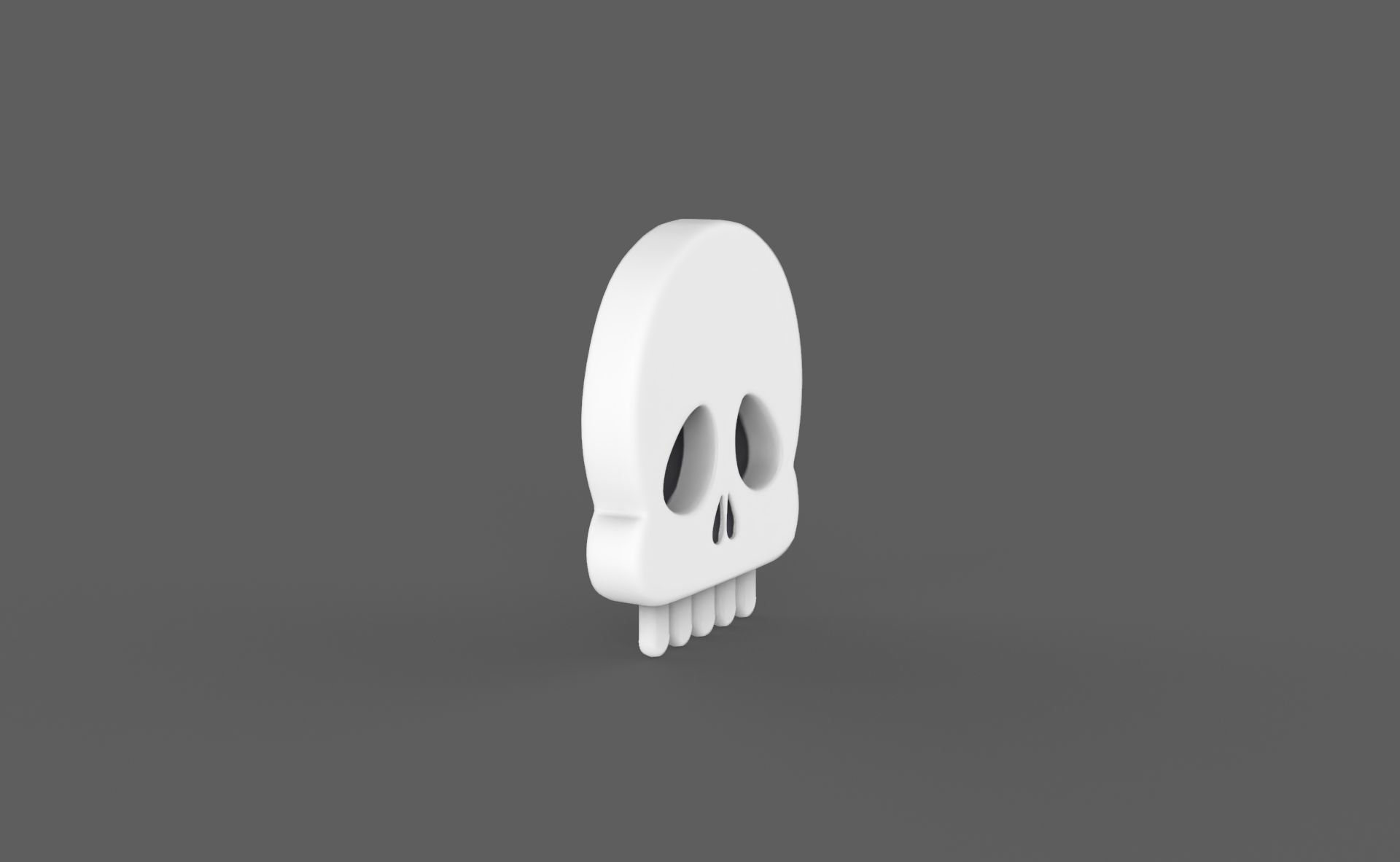 Prop118 Skull Emoji  Low-poly 3D model_15