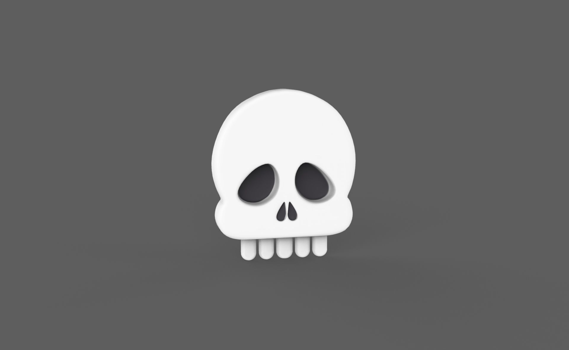 Prop118 Skull Emoji  Low-poly 3D model_17