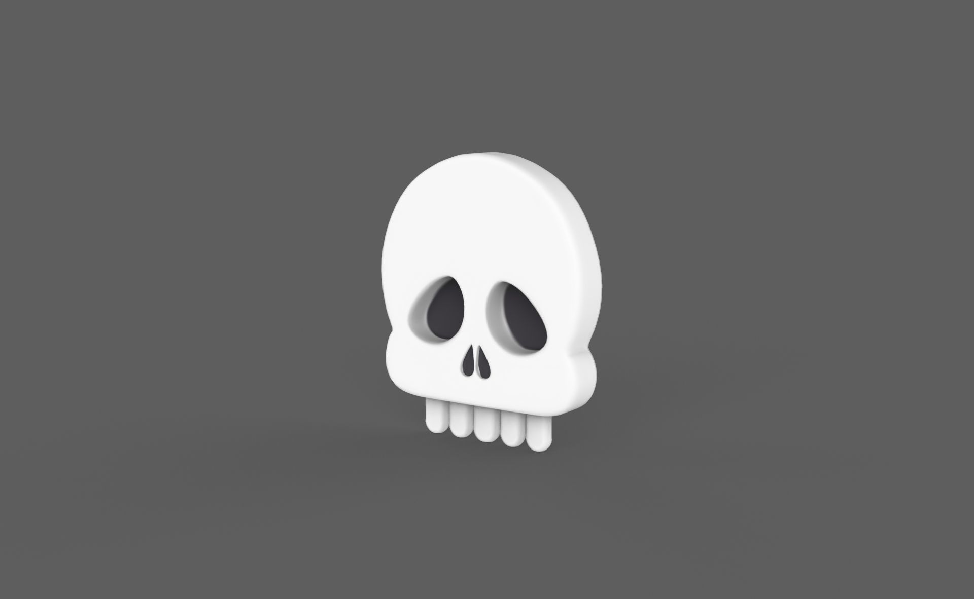Prop118 Skull Emoji  Low-poly 3D model_1