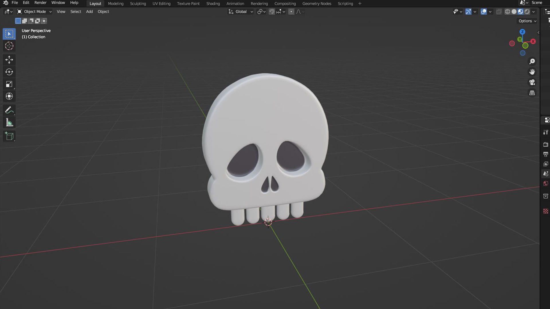 Prop118 Skull Emoji  Low-poly 3D model_7