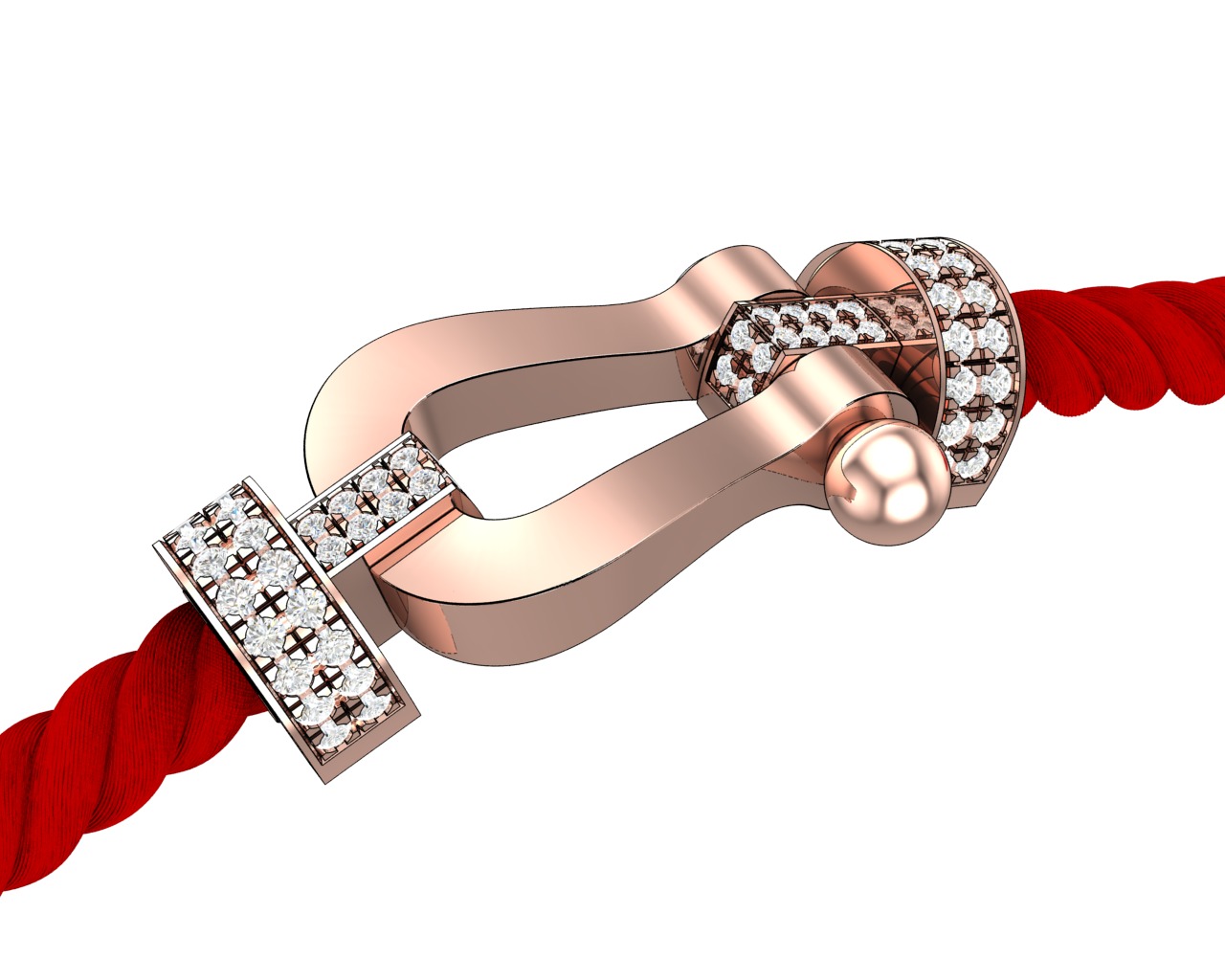 Force Extra Large XL Diamond bracelet 3D print model_5