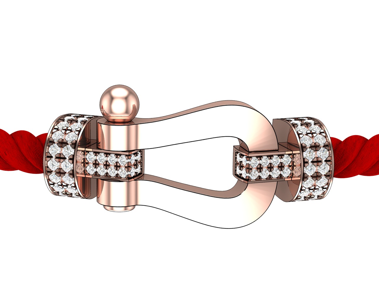 Force Extra Large XL Diamond bracelet 3D print model_4