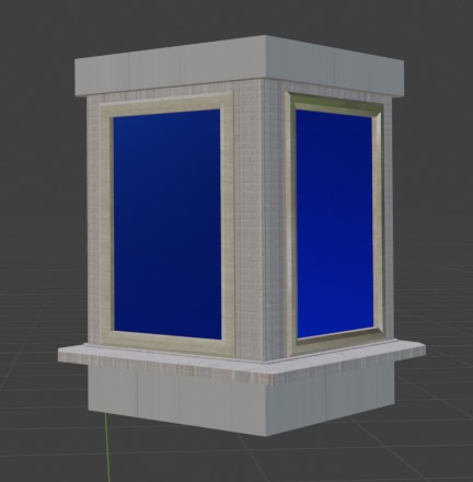 Triangular Bay Window 3D model_4