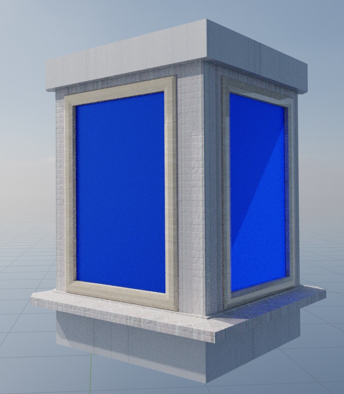 Triangular Bay Window 3D model_5