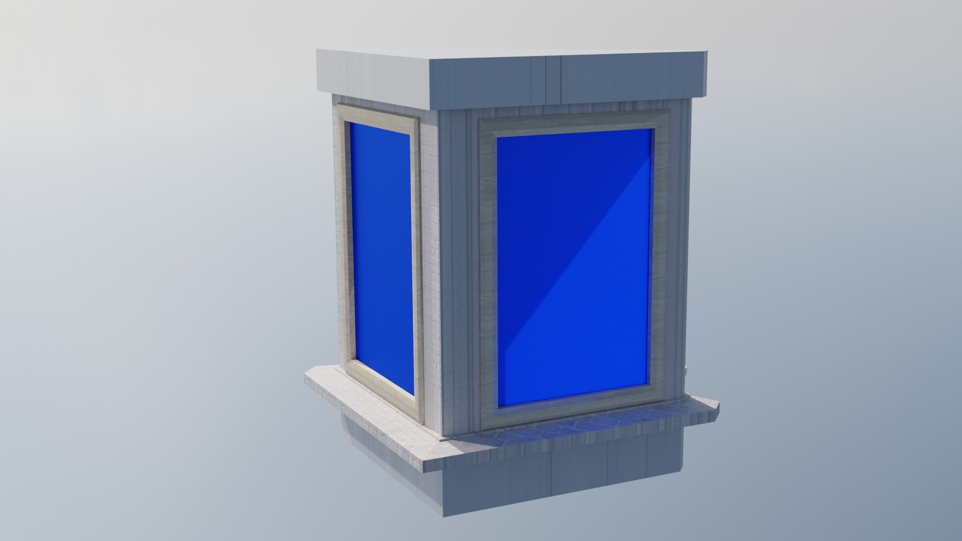 Triangular Bay Window 3D model_1
