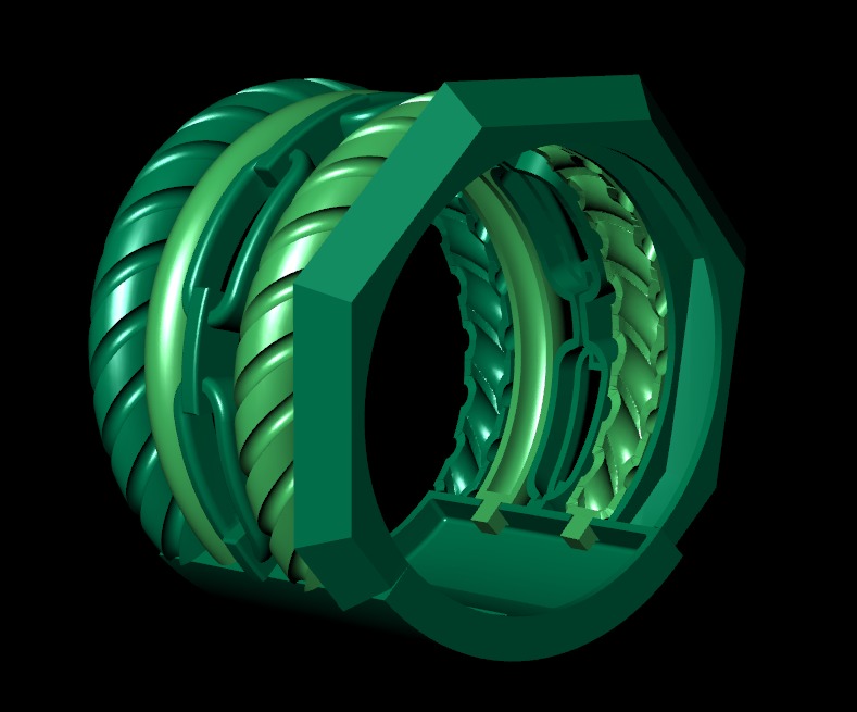 Portofino Ring 3D print model_3