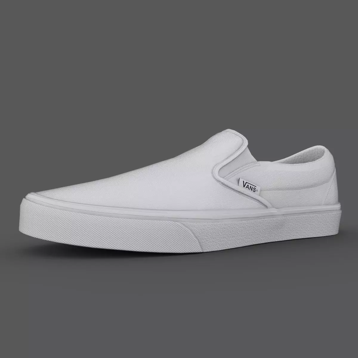 VANS182 Slip On White Low-poly 3D model_0