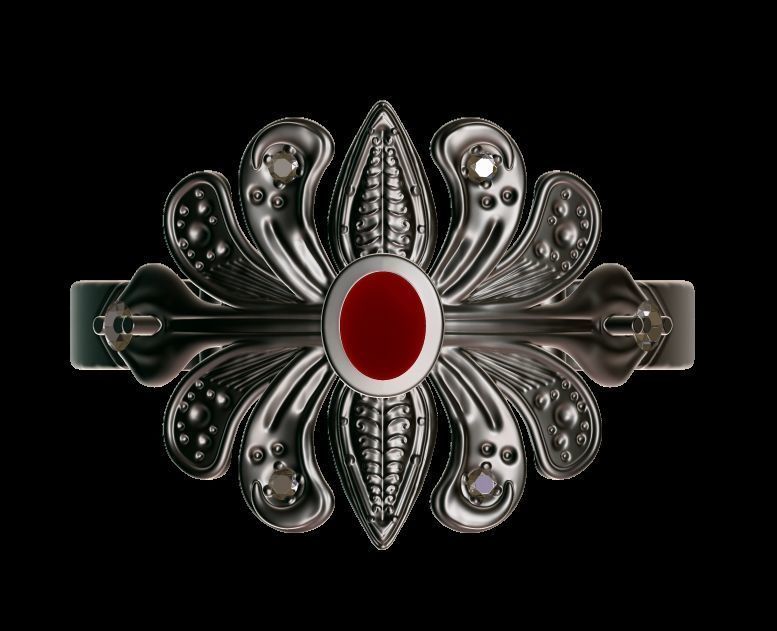 Floral Diamond Ring 3D print model_8