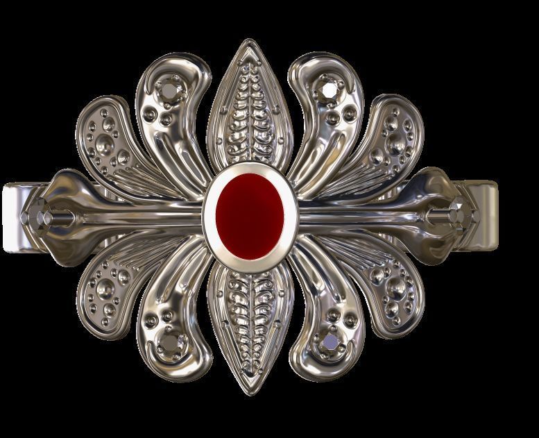 Floral Diamond Ring 3D print model_9