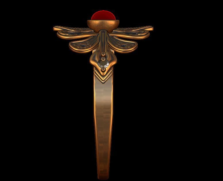 Floral Diamond Ring 3D print model_13