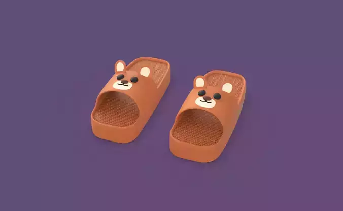 Cartoon Bear Shape Slippers