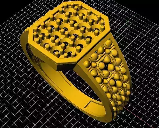 Gents Cluster Ring 3dm file