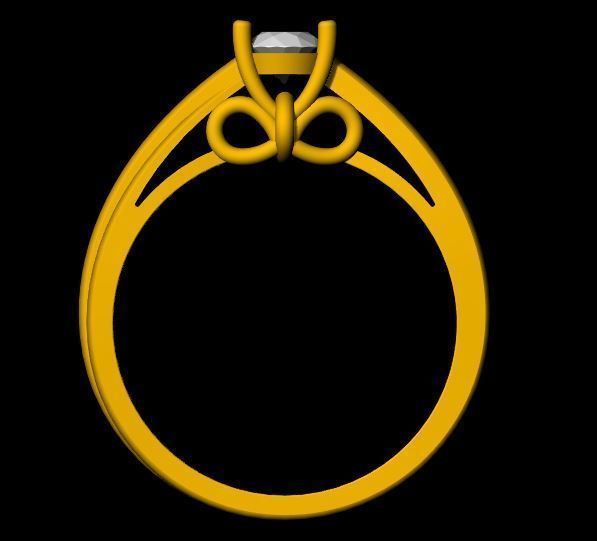 Solitaire Ring 3dm file 3D print model_6