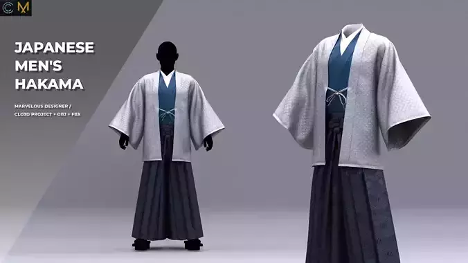 Japanese Mens Hakama Kimono