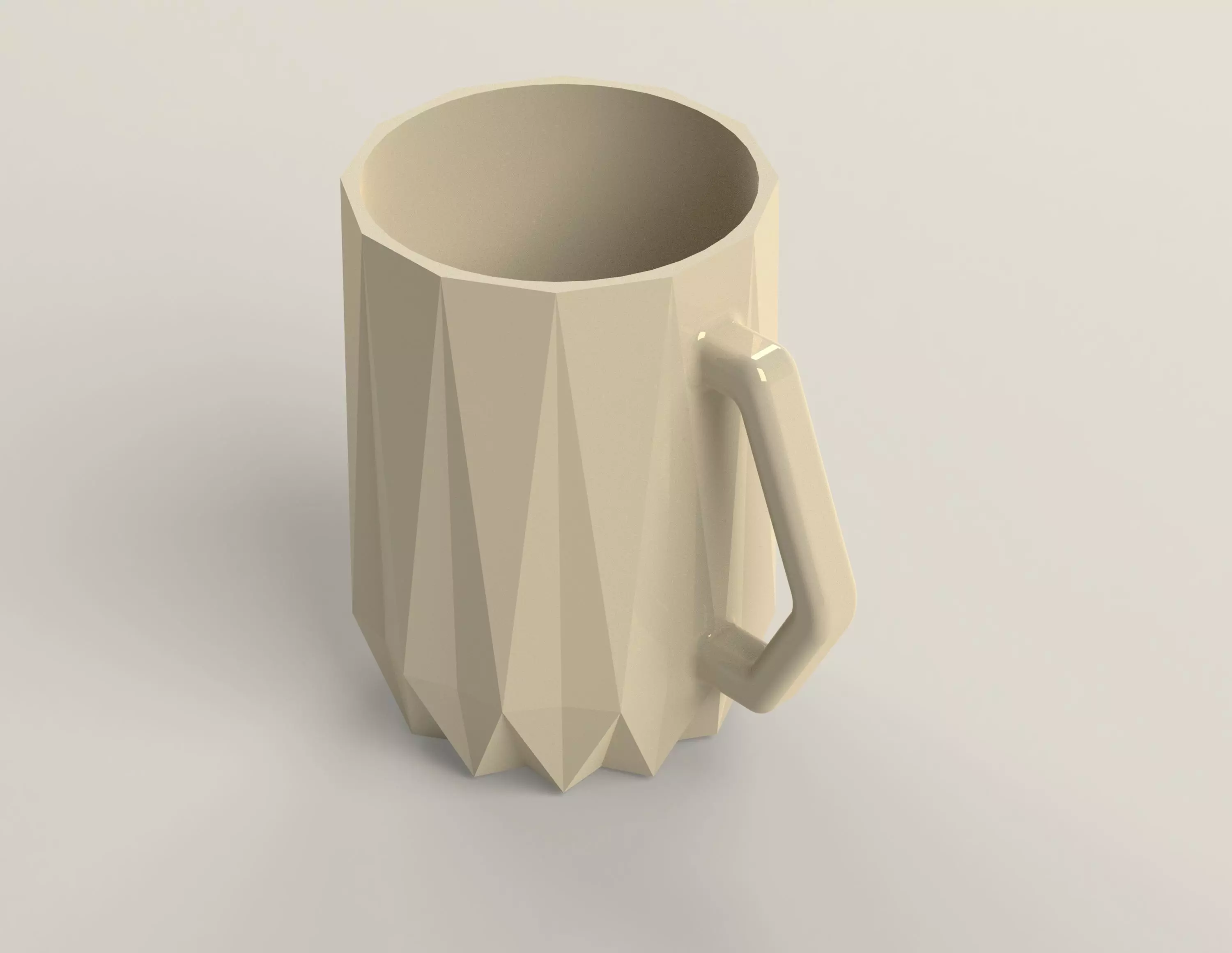 Lowpoly Mug 3D print model_0