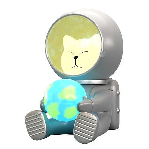 Cute Cat Space Suit  3D stl  3D print model