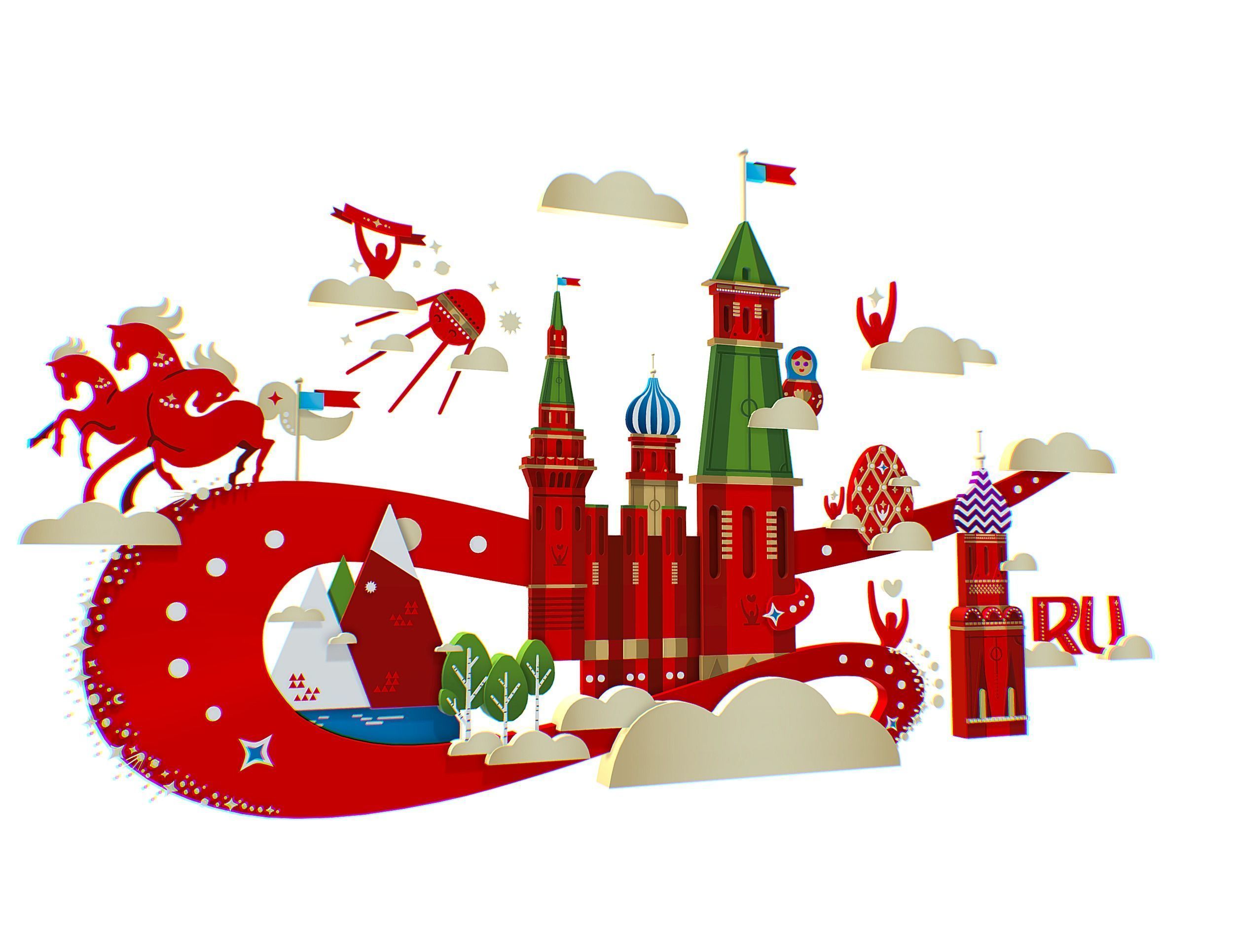 Russian classical Ornament Symbol Art Texture_1