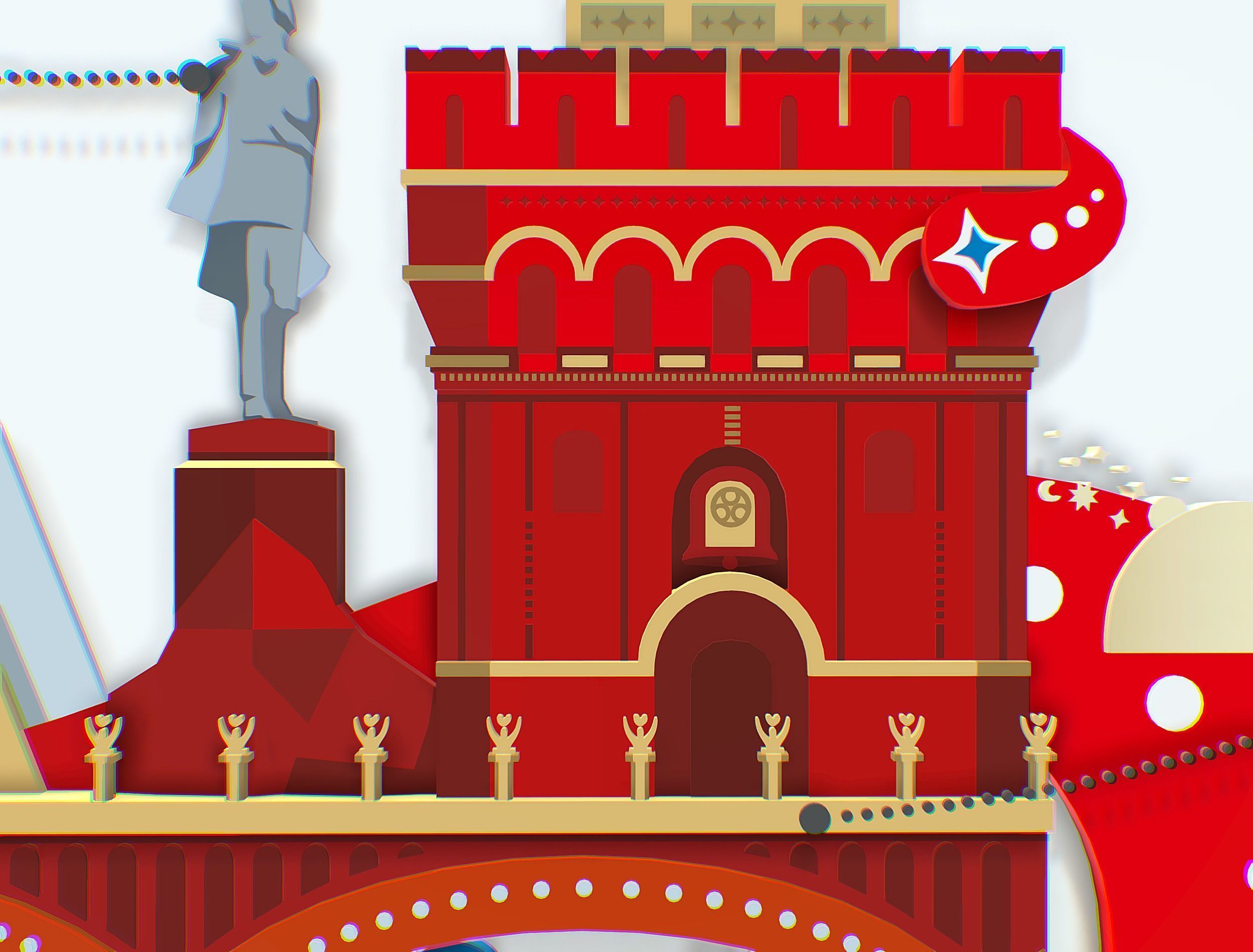 Russian classic Ornament Symbol NIZHNY NOVGOROD Texture_16