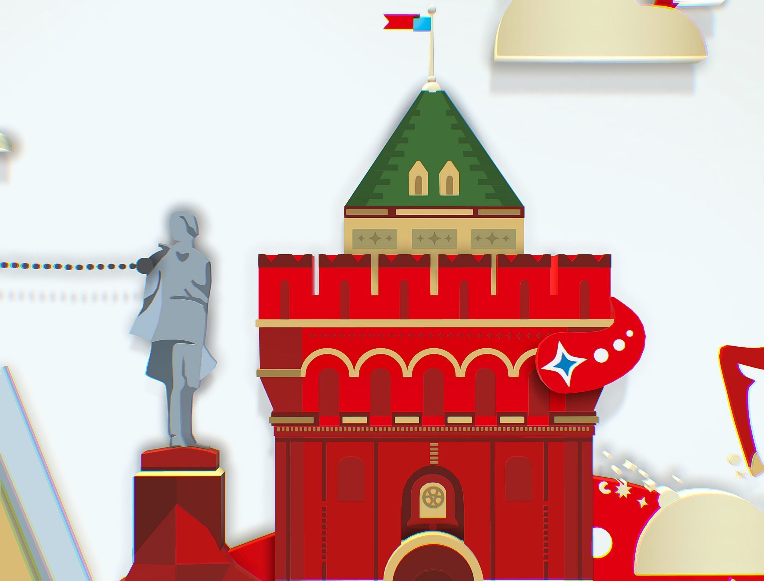 Russian classic Ornament Symbol NIZHNY NOVGOROD Texture_12