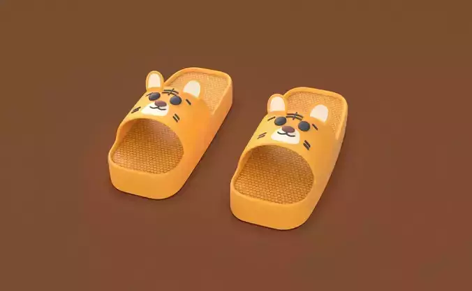 Cartoon Tiger Shape Slippers