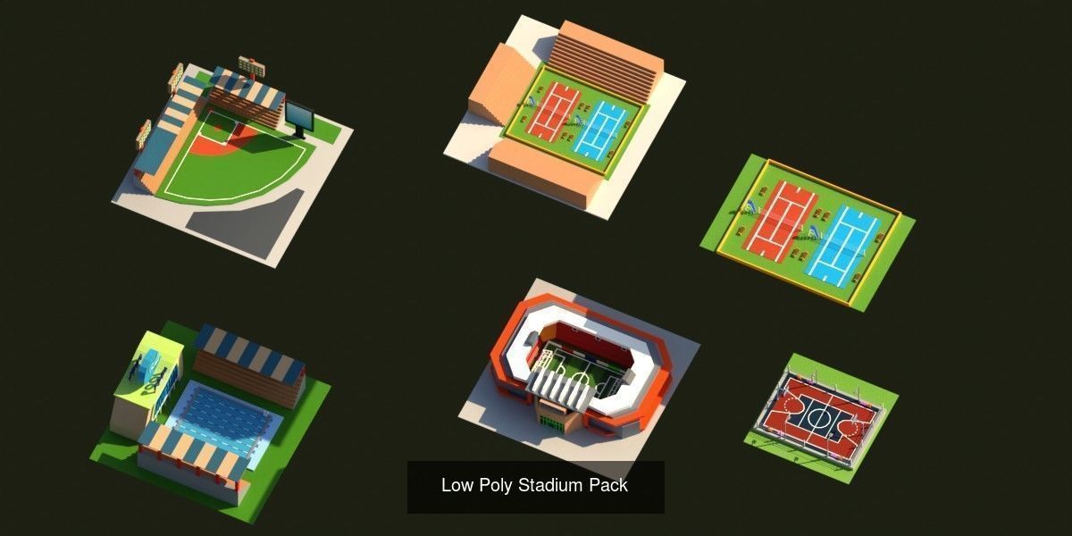 Low Poly Pack All  Assets CGmano 3D Model Collection_50