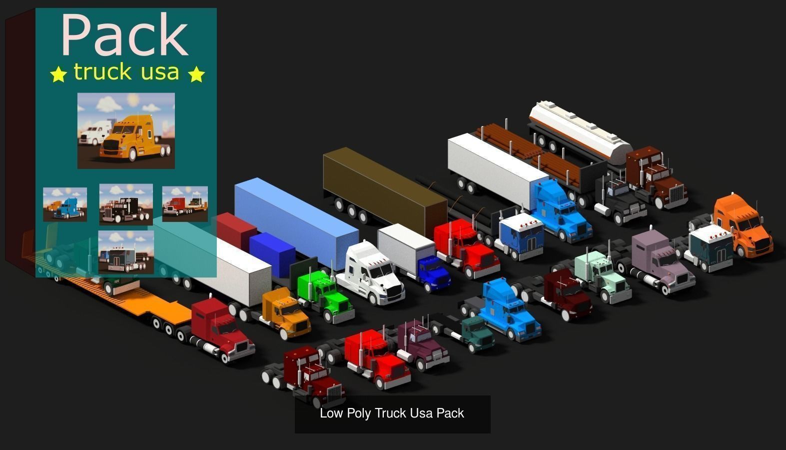 Low Poly Pack All  Assets CGmano 3D Model Collection_44