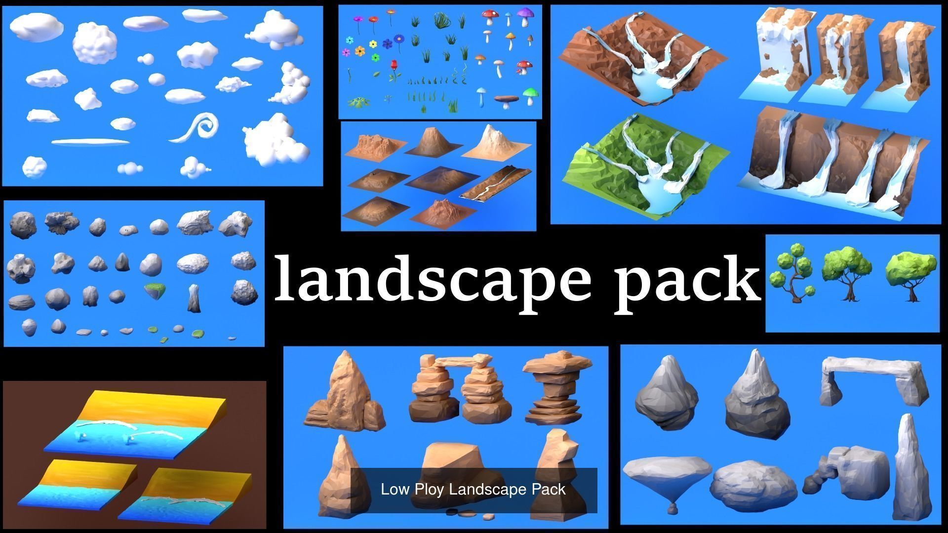 Low Poly Pack All  Assets CGmano 3D Model Collection_43