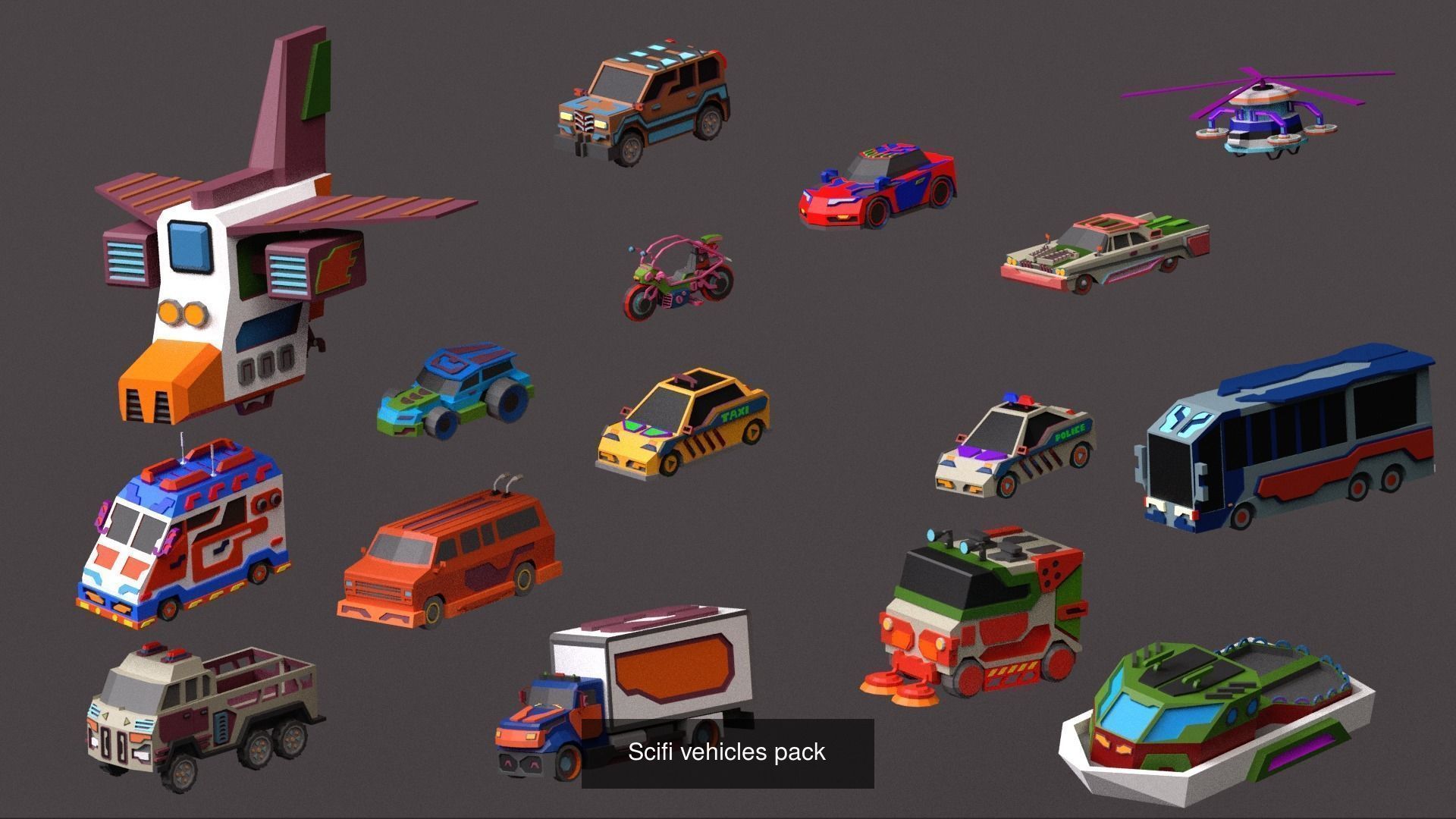 Low Poly Pack All  Assets CGmano 3D Model Collection_57