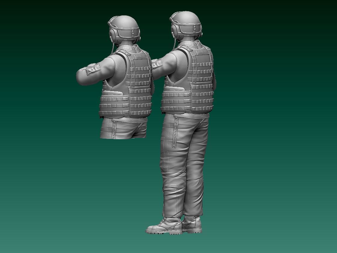 Abrams US tank soldier 3D print model_8