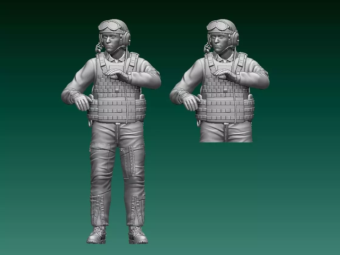 Abrams US tank soldier 3D print model_0