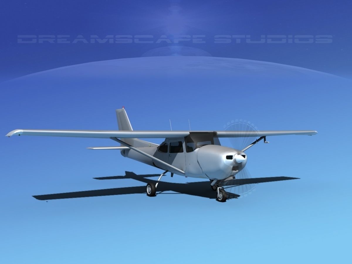 Cessna 172RG Cutlass Bare Metal 3D model_2