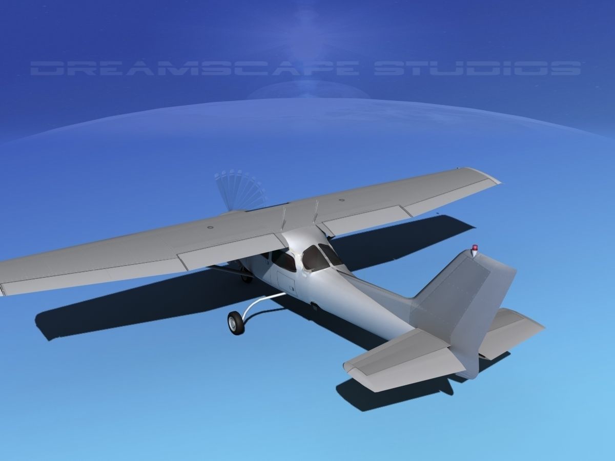 Cessna 172RG Cutlass Bare Metal 3D model_7