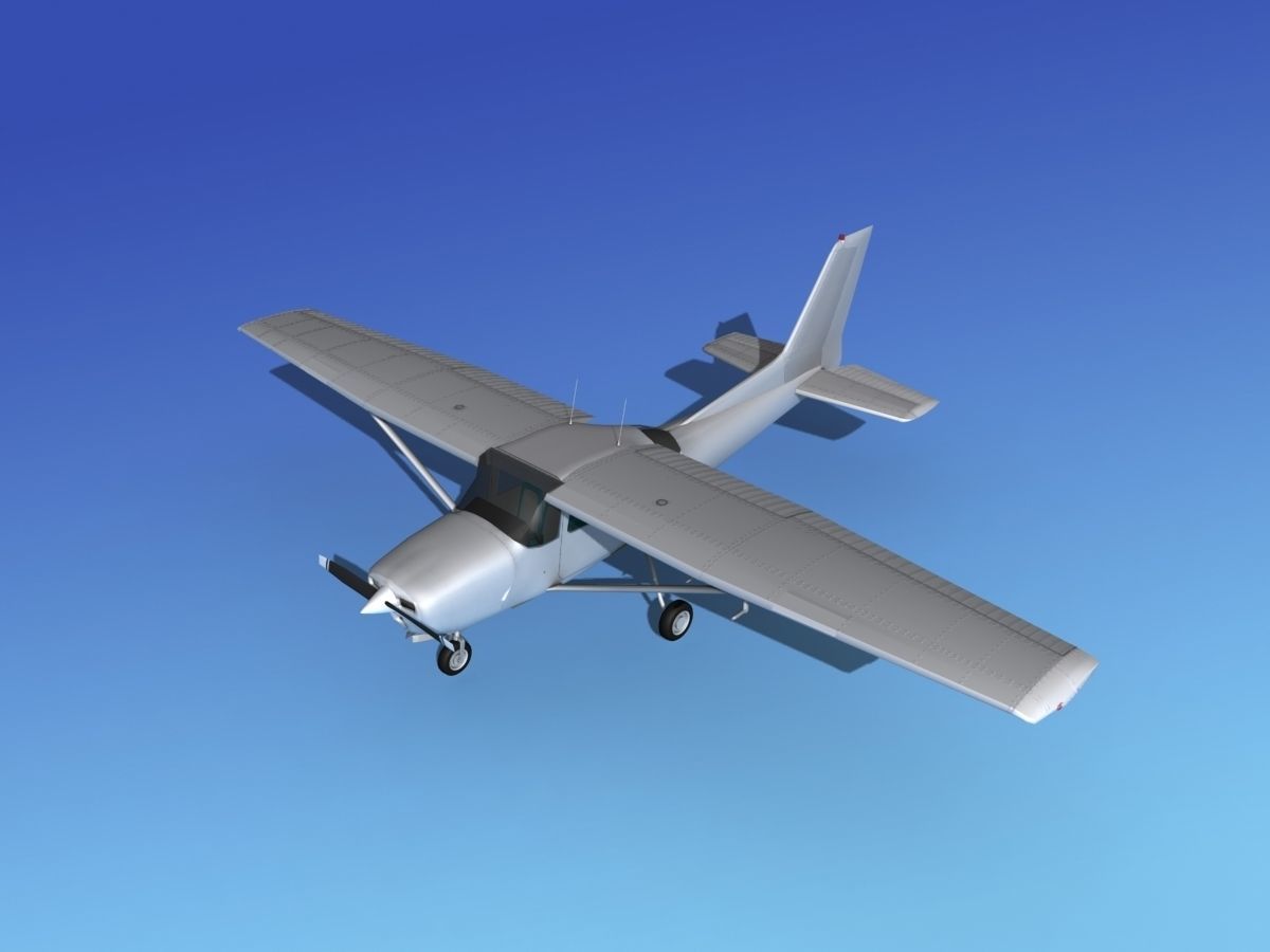 Cessna 172RG Cutlass Bare Metal 3D model_10
