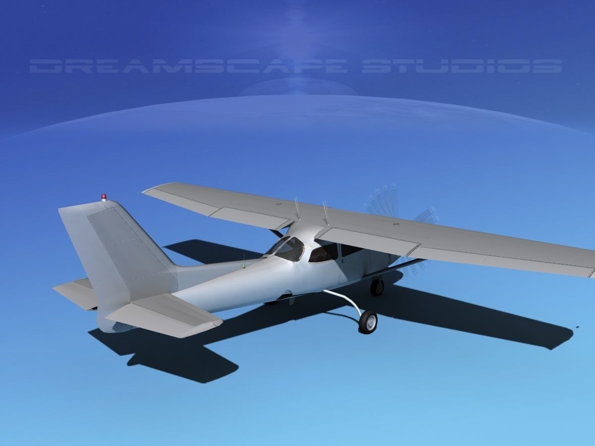 Cessna 172RG Cutlass Bare Metal 3D model_5