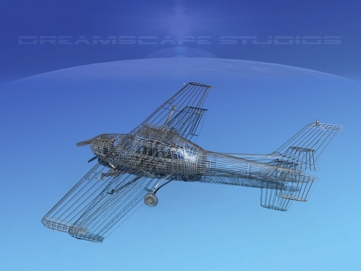 Cessna 172RG Cutlass Bare Metal 3D model_14