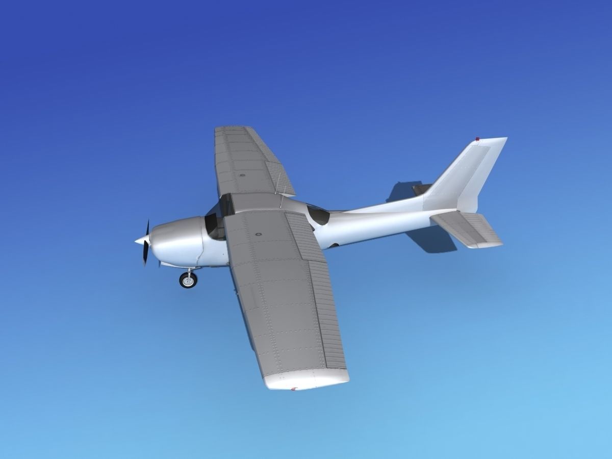 Cessna 172RG Cutlass Bare Metal 3D model_9