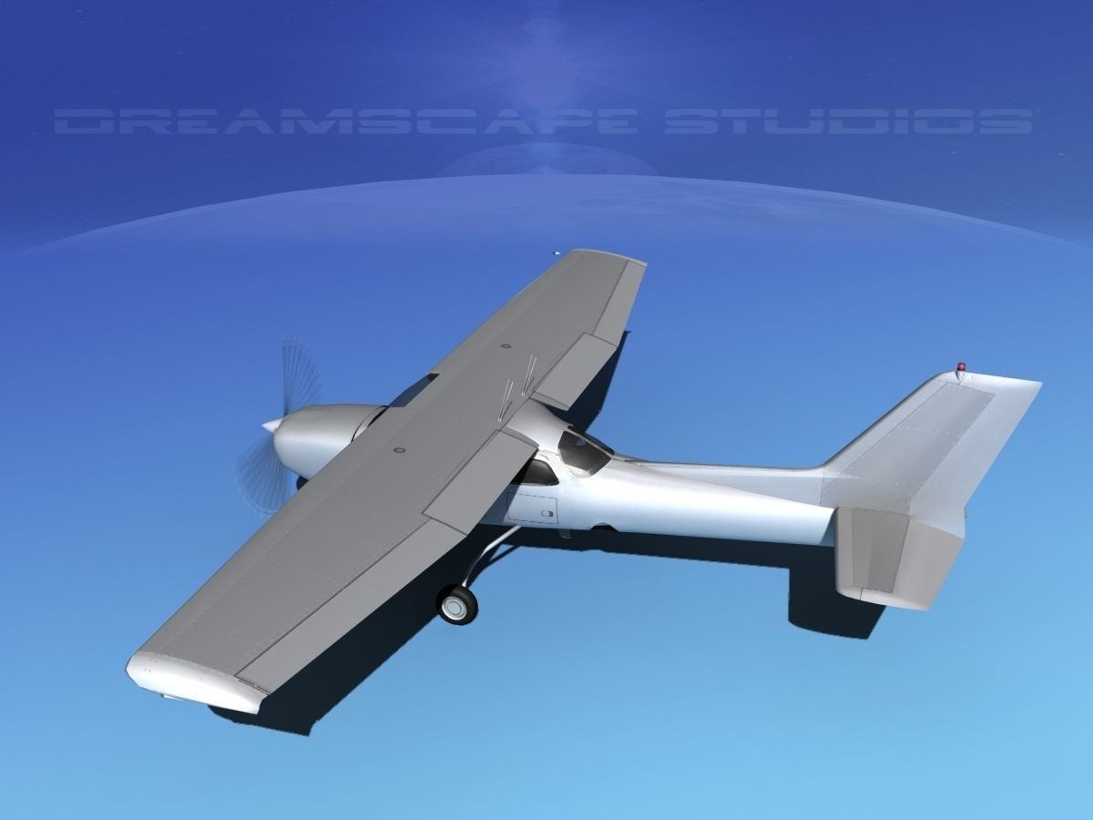 Cessna 172RG Cutlass Bare Metal 3D model_8