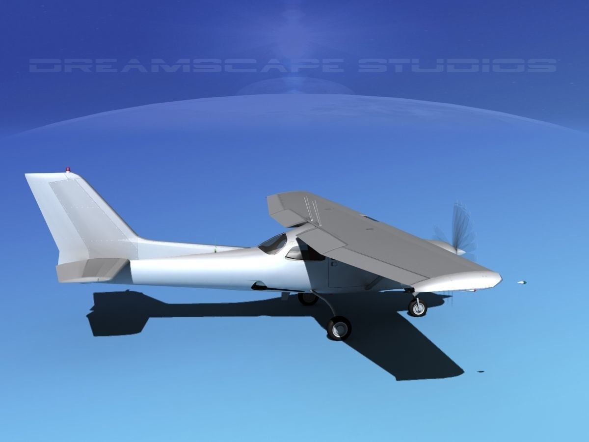 Cessna 172RG Cutlass Bare Metal 3D model_4