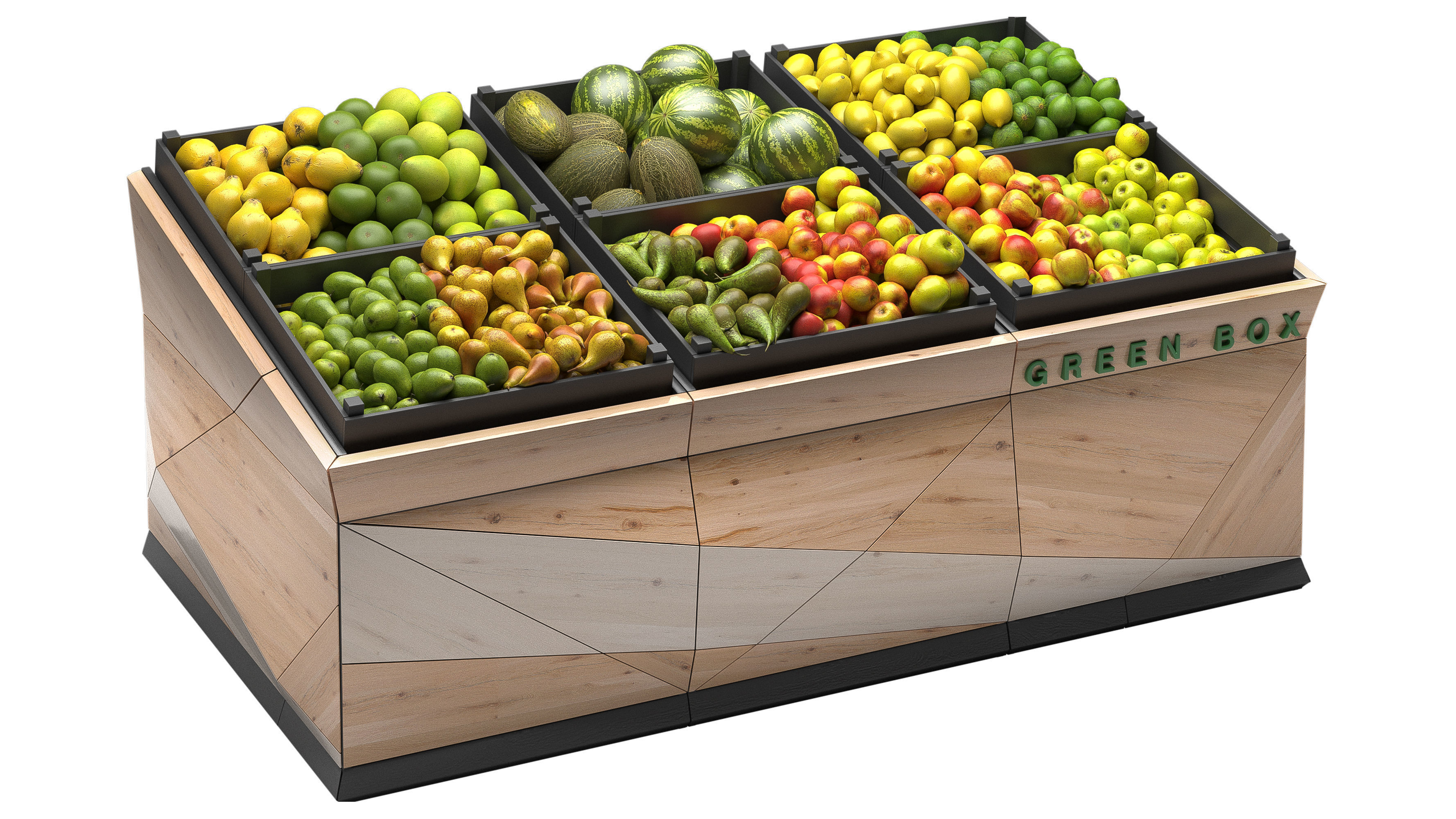 Vegetable Rack Low-poly 3D model_2