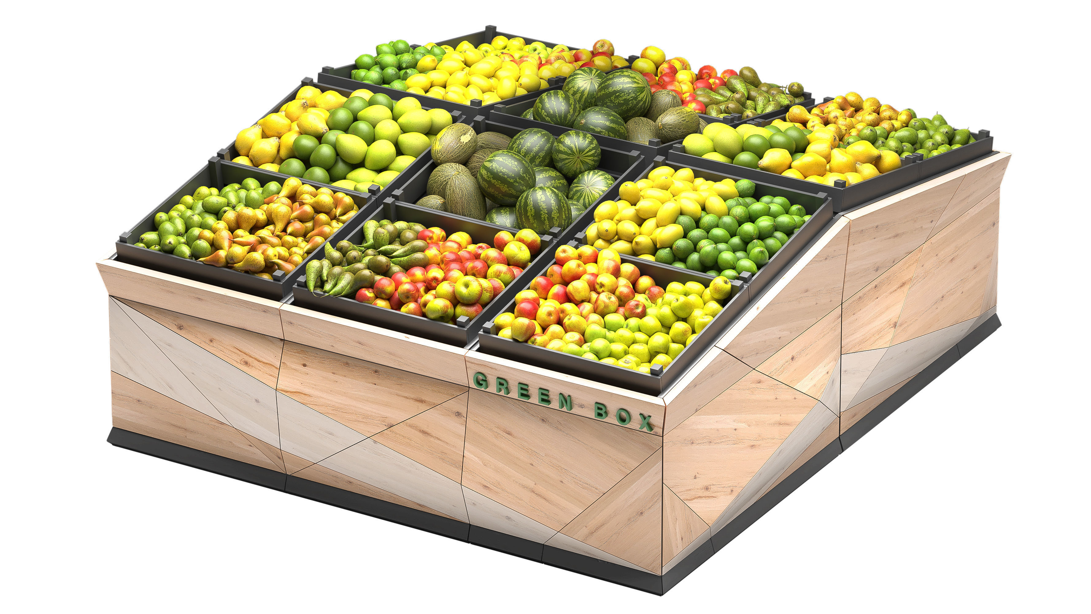 Vegetable Rack Low-poly 3D model_10
