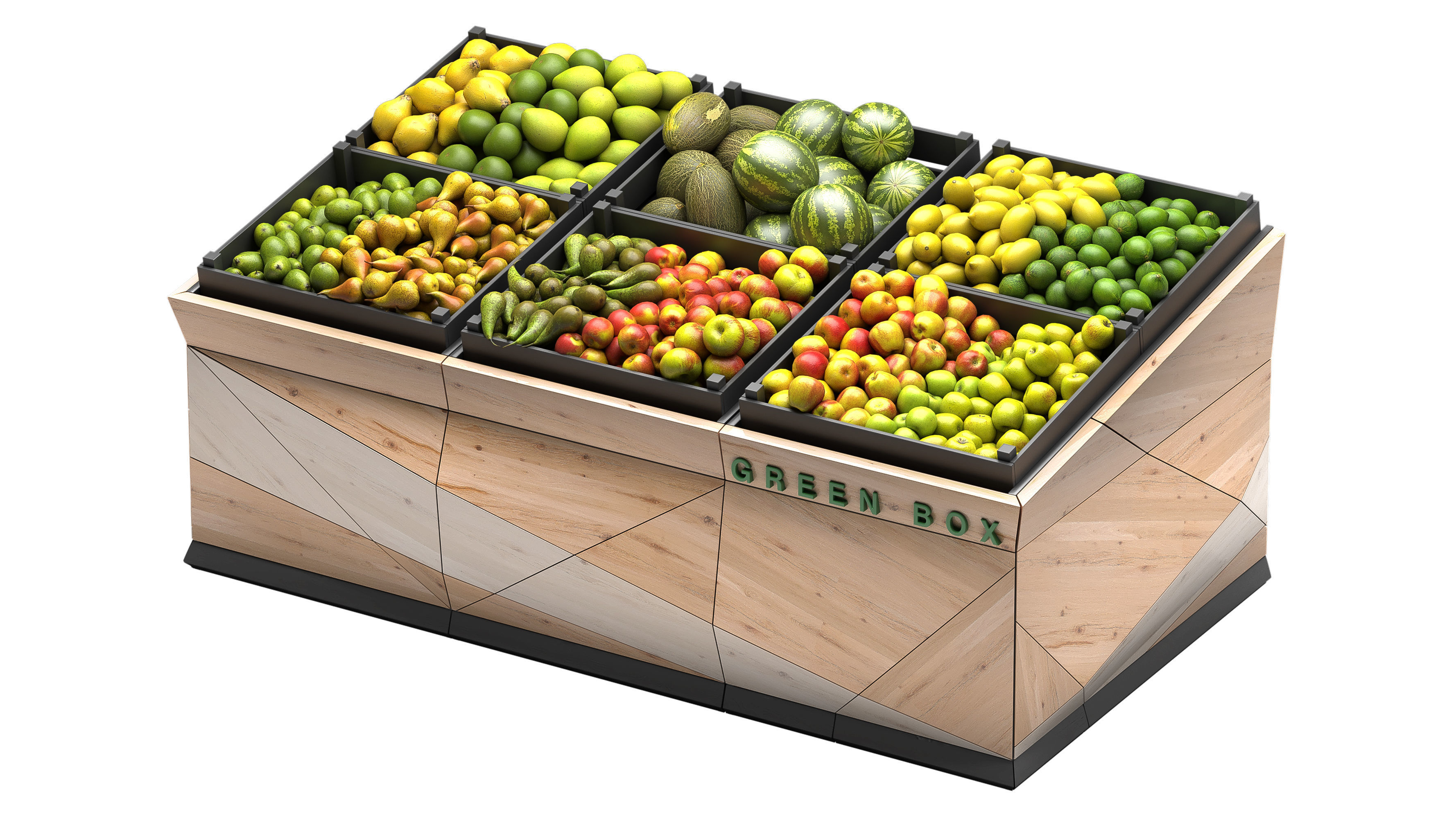 Vegetable Rack Low-poly 3D model_4